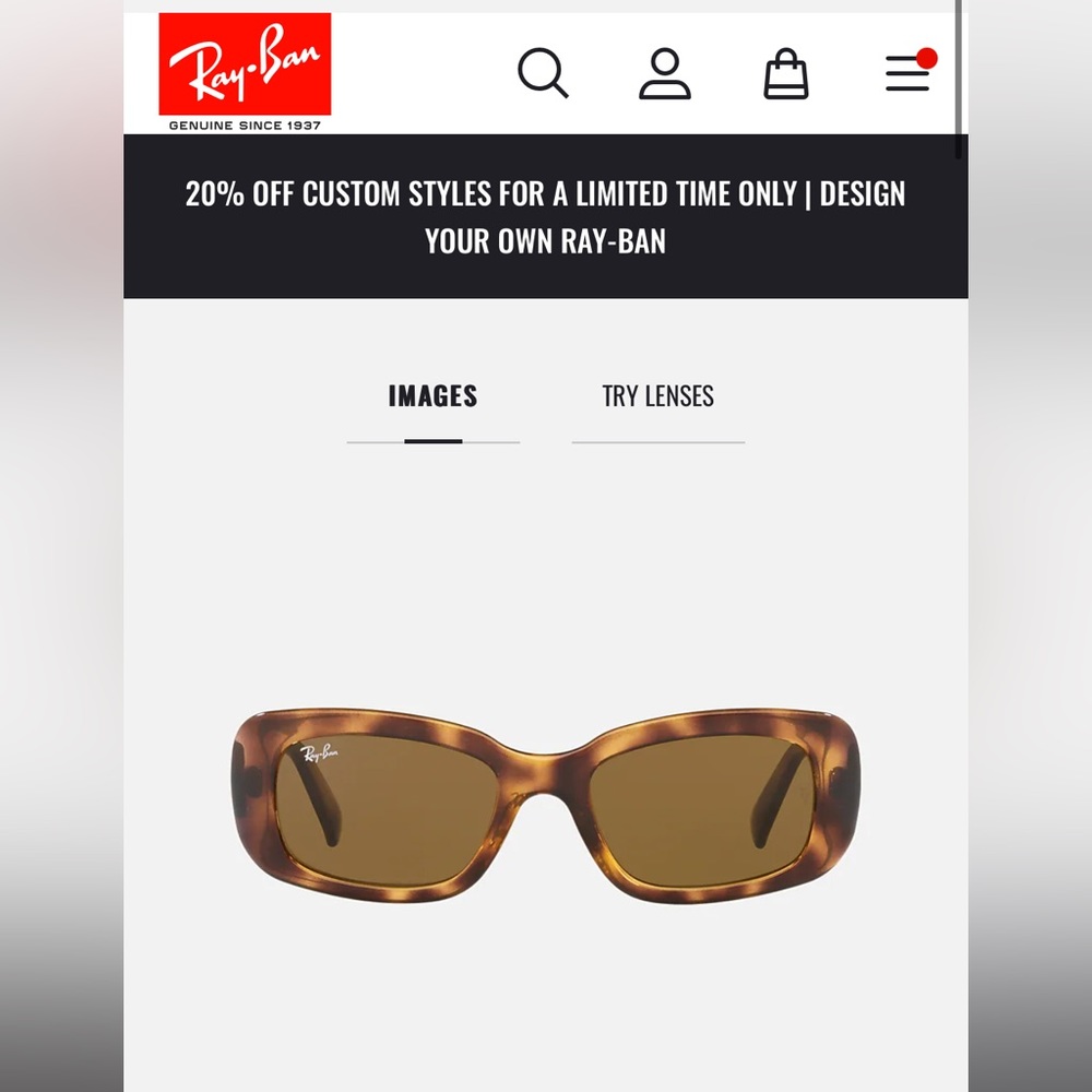Ray-Ban RB4122 Tortoise shell sunglasses and case *NEVER WORN*